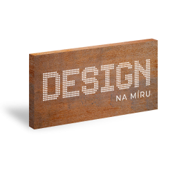 2025_3D_Designový plotový panel Corten s perforací GRAF 006 Vlastní design [PL D006] – 1900×900 mm